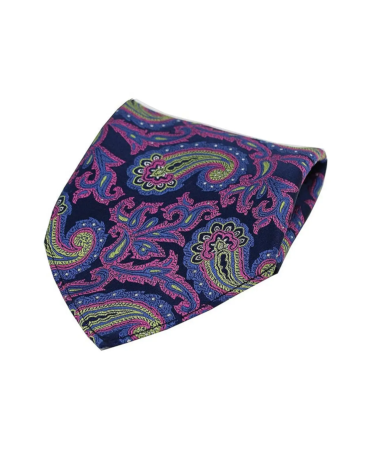 Pocket Square Soprano Ties Soprano Large Edwardian Paisley On Navy And Pink Ground Silk Pocket Square £9.00