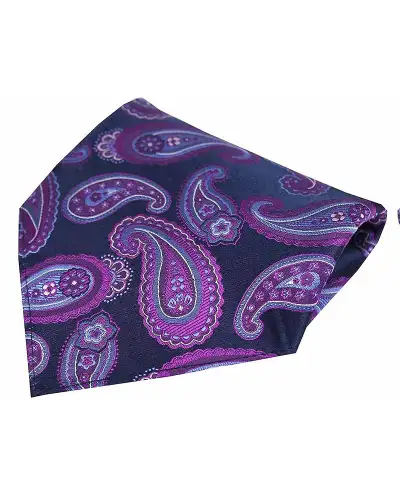 Pocket Square Soprano Ties Soprano Large Edwardian Paisley On Purple Ground Silk Pocket Square £9.00