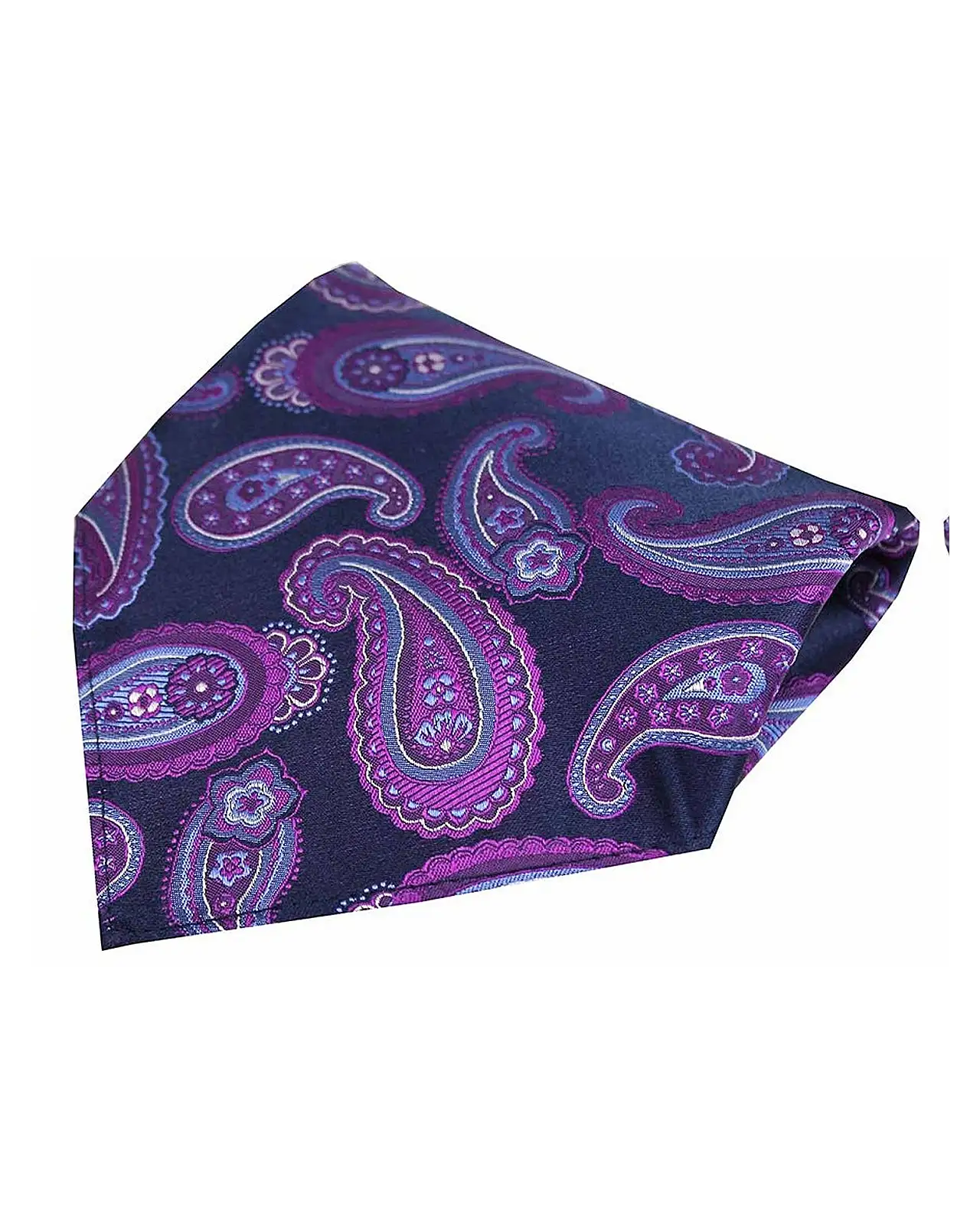Pocket Square Soprano Ties Soprano Large Edwardian Paisley On Purple Ground Silk Pocket Square £9.00