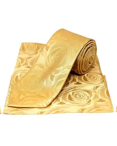 Pocket Square Soprano Ties Soprano Gold Rose Wedding Matching Silk Tie And Pocket Square £23.00