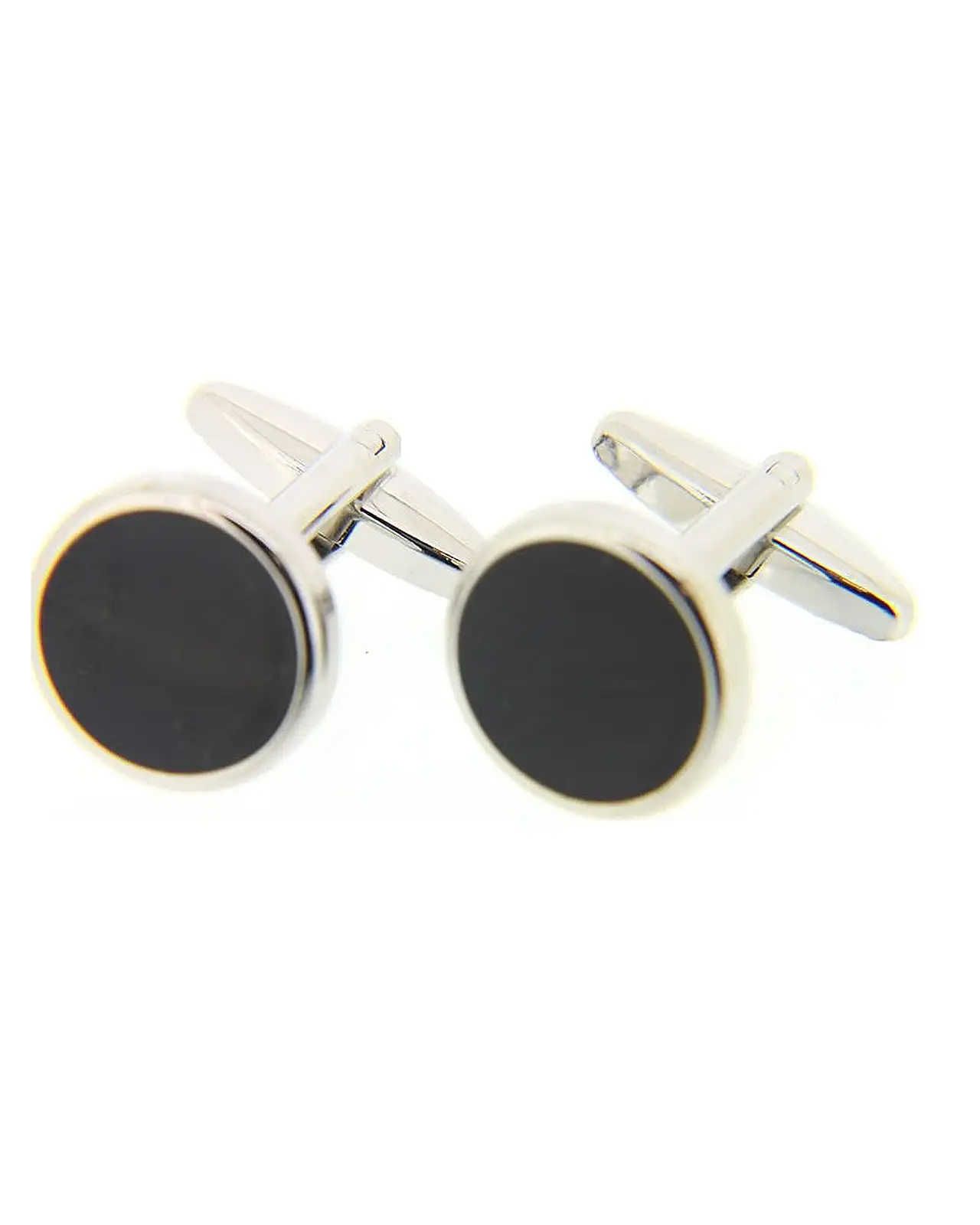 Cufflinks Soprano Ties Soprano Black Enamel Round Cufflinks With Swivel Fitting £20.00