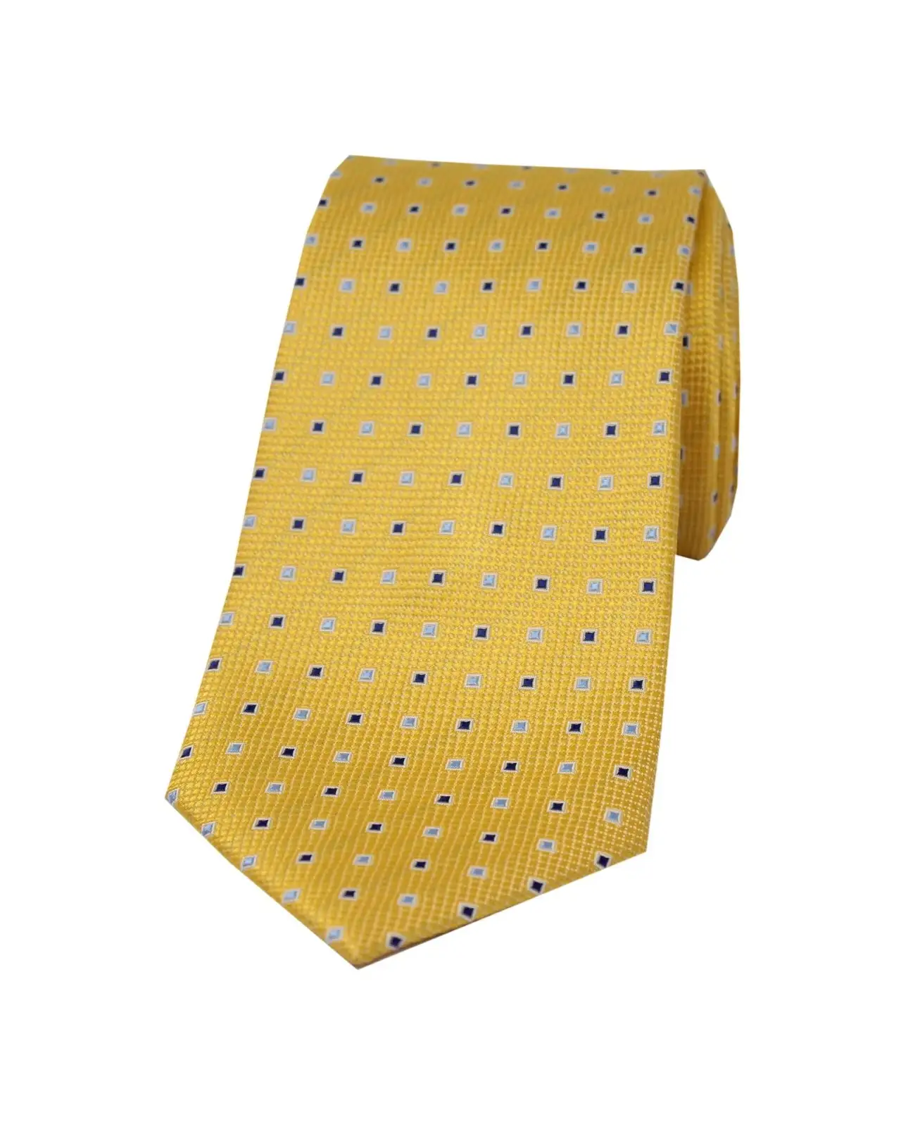 Silk Ties Soprano Ties Soprano Gold Small Squares Silk Tie £24.00