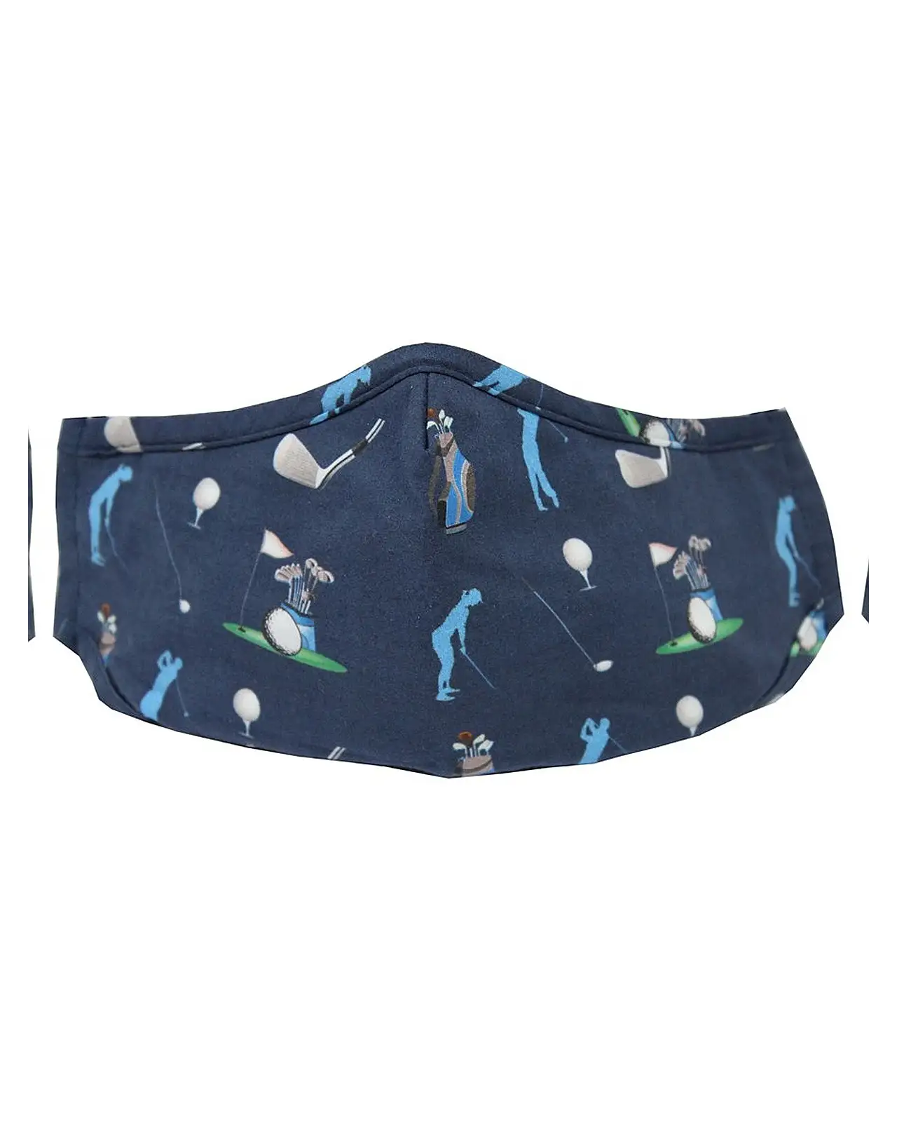 Face Masks Soprano Ties Navy Golf Themed 100pc Cotton Washable and Reusable Face Mask £5.00