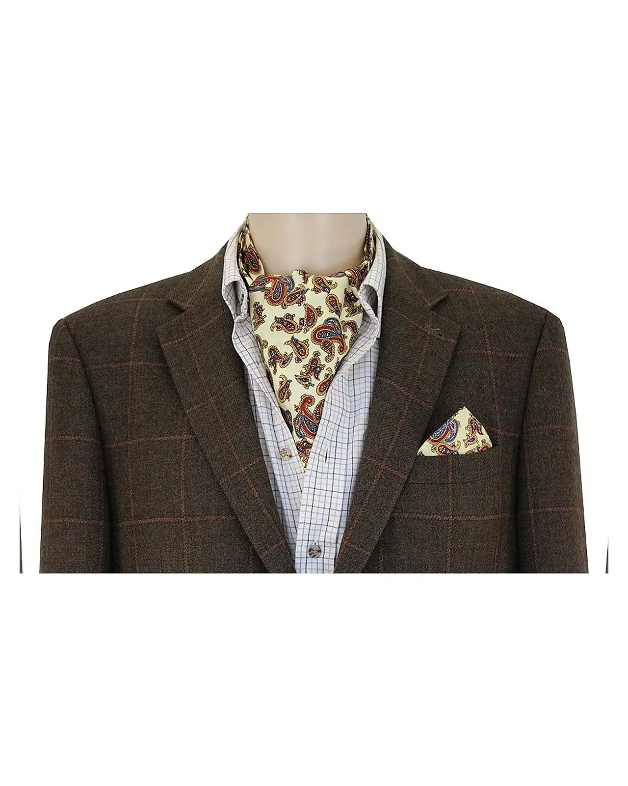 Paisley Cravats Soprano Ties Soprano Silk Twill Yellow Paisley Cravat £31.00