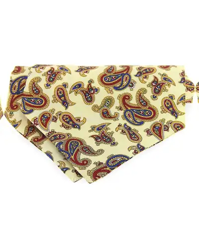 Paisley Cravats Soprano Ties Soprano Silk Twill Yellow Paisley Cravat £31.00