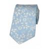 Silk Ties Soprano Ties Soprano Sky Ground With White Flowers Silk Tie £21.00