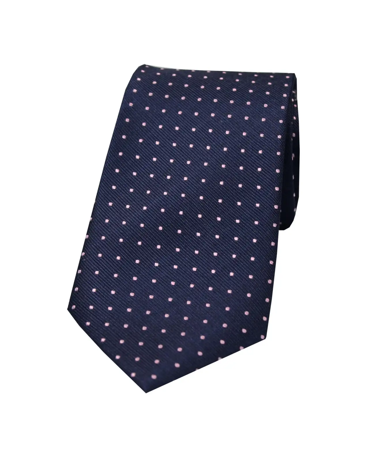 Silk Ties Soprano Ties Soprano Navy With Pink Pin Dots Silk Tie £24.00