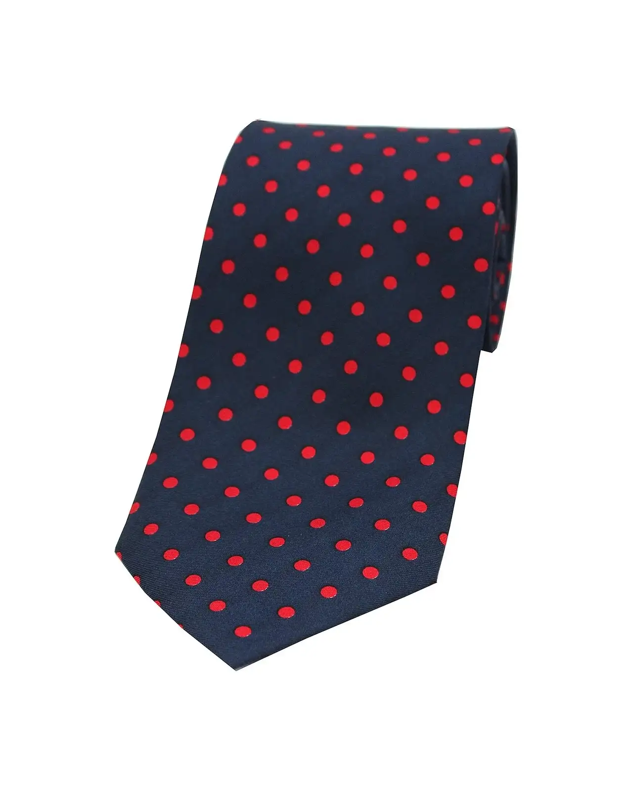Silk Ties Soprano Ties Soprano Navy With Red Polka Dots Printed Silk Tie £9.00