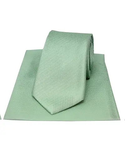 Silk Hankies Soprano Ties Soprano Mint Herringbone Silk Tie And Hanky Set £34.00