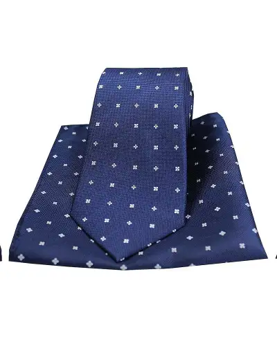 Pocket Square Soprano Ties Soprano Small Flowers Navy Silk Tie And Pocket Square £34.00