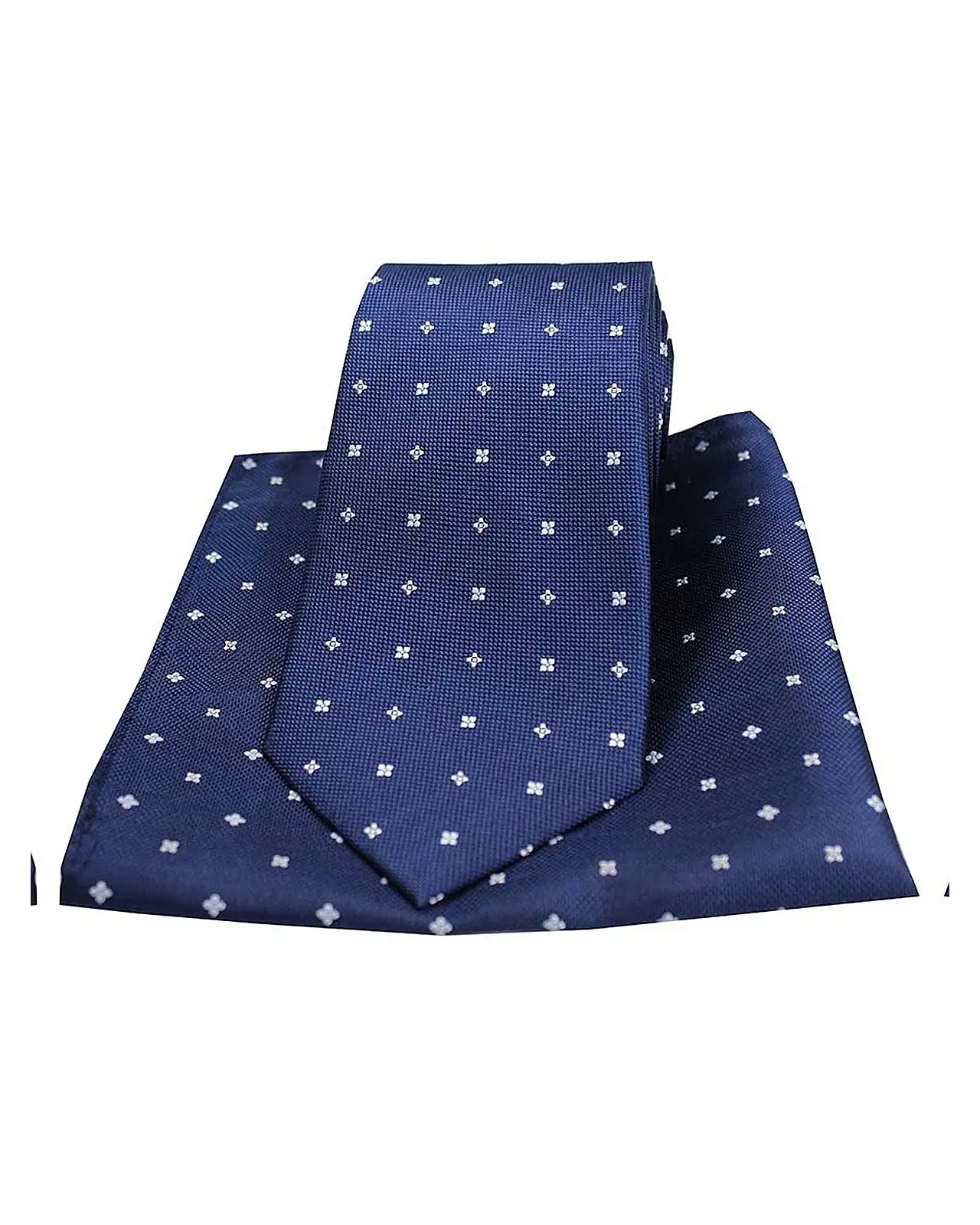 Pocket Square Soprano Ties Soprano Small Flowers Navy Silk Tie And Pocket Square £34.00
