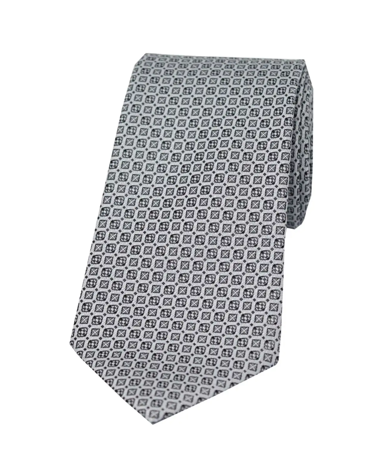 Polyester Ties Soprano Ties Soprano Grey Neat Mosaic Polyester Morning Tie £14.00