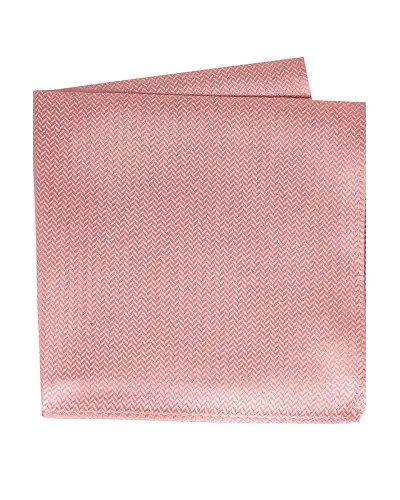 Soprano Pink Herringbone Silk Hanky | Soprano Ties ST HANKWS0917 Silk Hankie