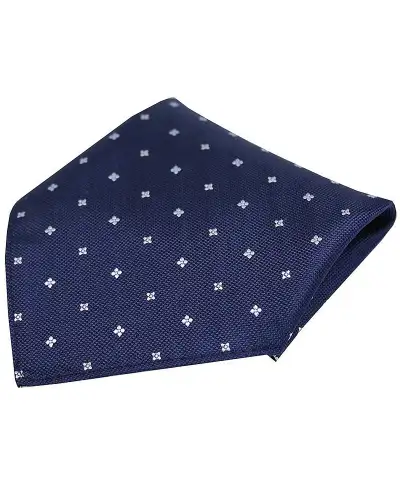 Pocket Square Soprano Ties Soprano Small Flowers Navy Silk Pocket Square £15.00
