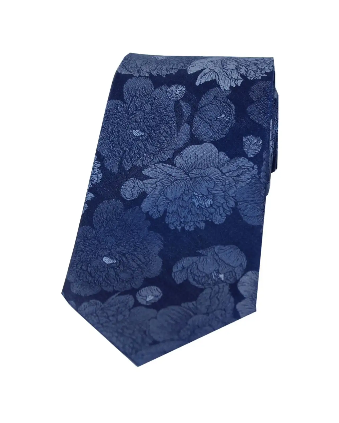 Silk Ties Soprano Ties Soprano Large Blue Flowers Luxury Silk Tie £21.00
