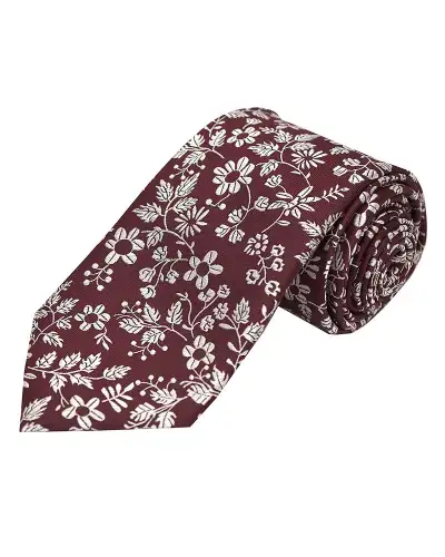 Silk Ties Soprano Ties Soprano Burgundy Floral Silk Tie £21.00