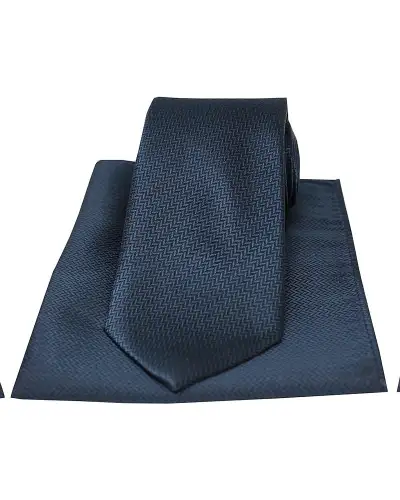 Silk Hankies Soprano Ties Soprano Navy Herringbone Silk Tie And Hanky Set £34.00