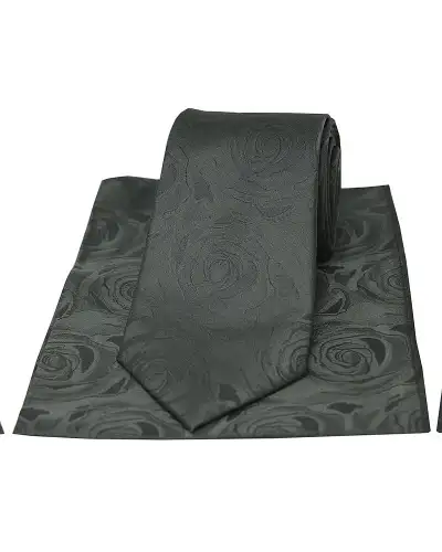 Pocket Square Soprano Ties Soprano Grey Rose Wedding Matching Silk Tie And Pocket Square £23.00