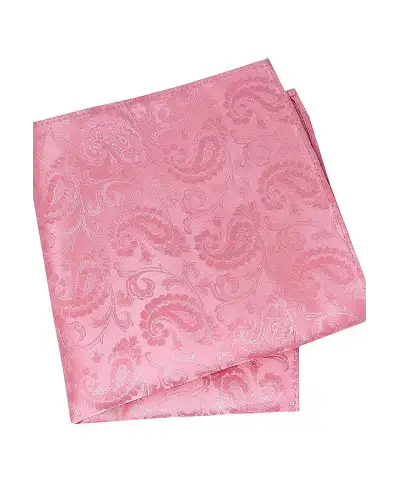 Pocket Square Soprano Ties Soprano Baby Pink Paisley Silk Pocket Square £9.00