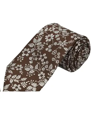 Silk Ties Soprano Ties Soprano Brown Floral Silk Tie £21.00