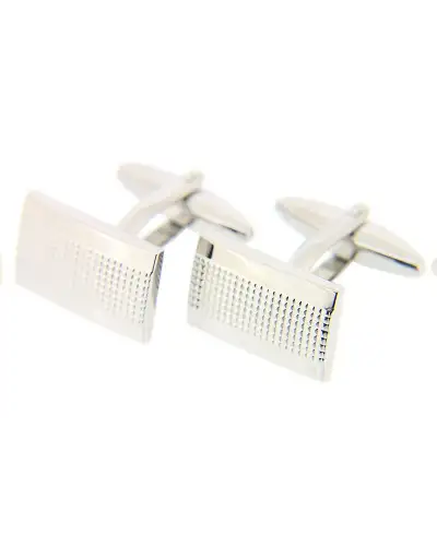 Cufflinks Soprano Ties Soprano Silver Colour Rectangular Grill Cufflinks With Swivel Fitting £15.00