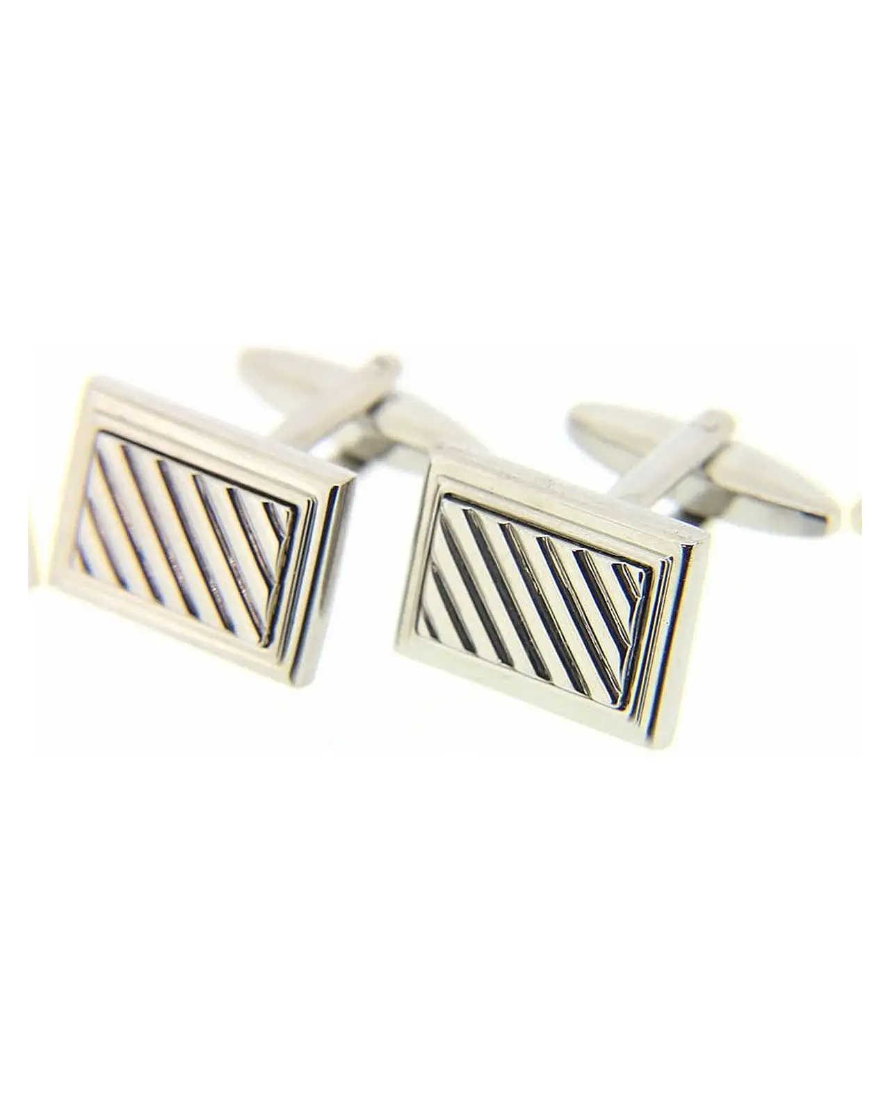 Cufflinks Soprano Ties Soprano Silver Colour Rectangular Grill Cufflink £15.00