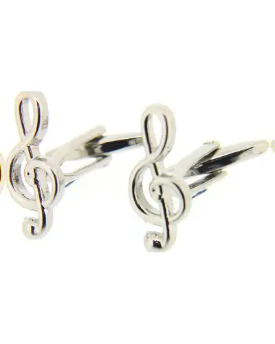 Cufflinks Soprano Ties Soprano Treble Clef Silver Colour Cufflinks £18.00