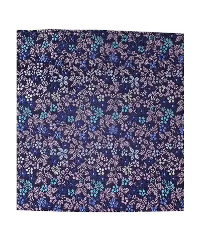 Hankie - Posh &amp; Dandy Italian Design With Multi Coloured Leaf &amp; Flowers Silk Hanky | Soprano Ties ST HANKPD422 Silk