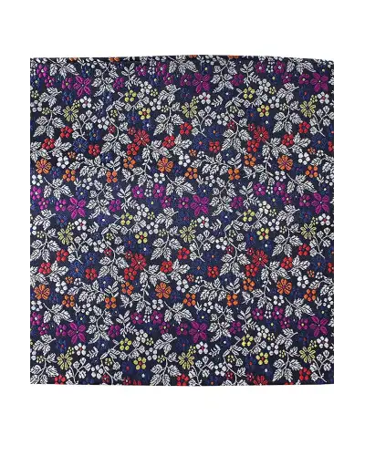 Hankie - Posh &amp; Dandy Italian Design With Multi Coloured Small Flowers Silk Hanky | Soprano Ties ST HANKPD421 Silk Hanki