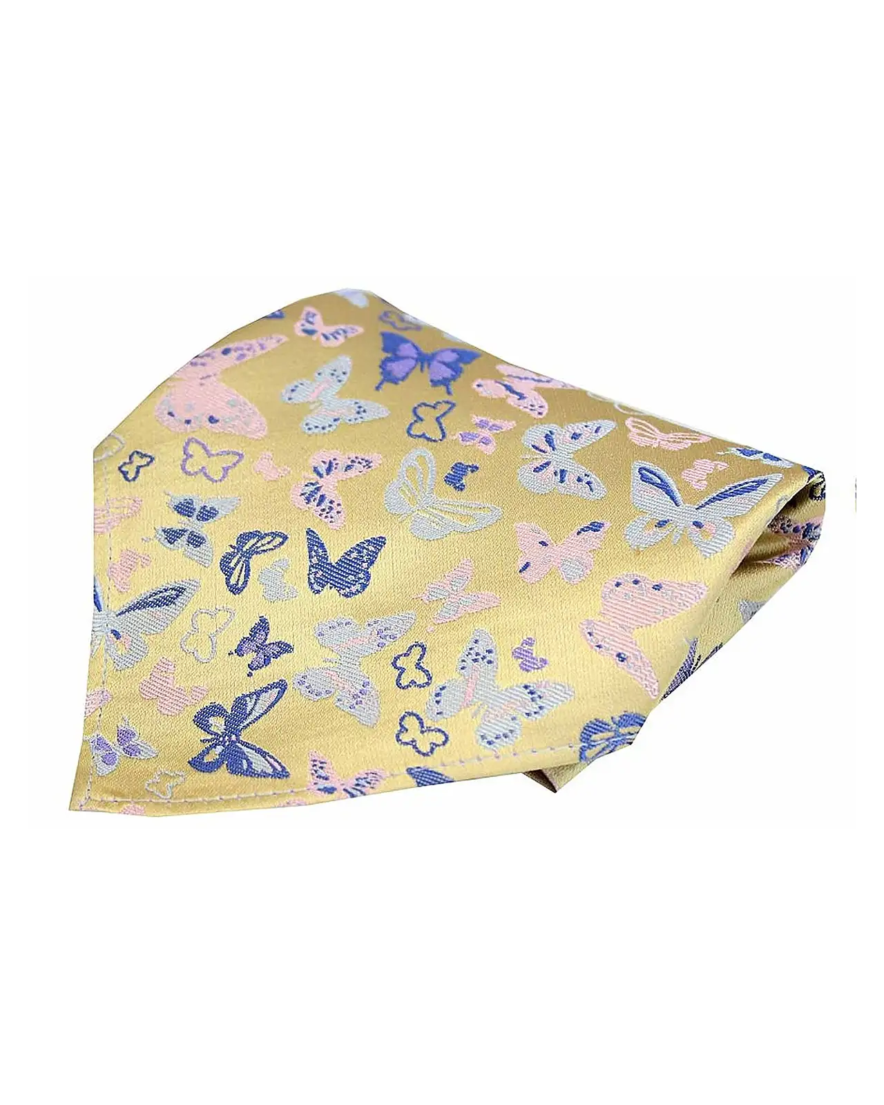 Pocket Square Soprano Ties Posh and Dandy Butterflies On Yellow Ground Silk Pocket Square £9.00