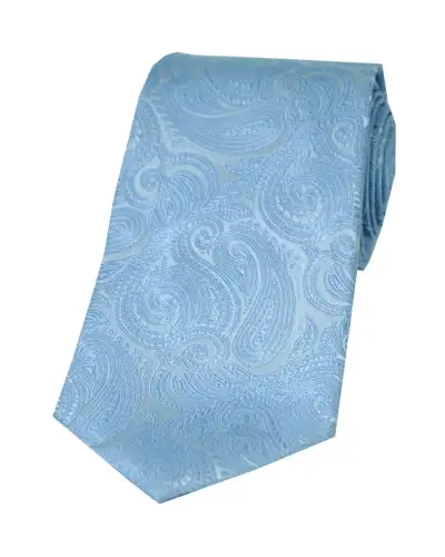 Paisley Ties Soprano Ties Soprano Sky Blue Tonal Paisley Silk Tie £24.00