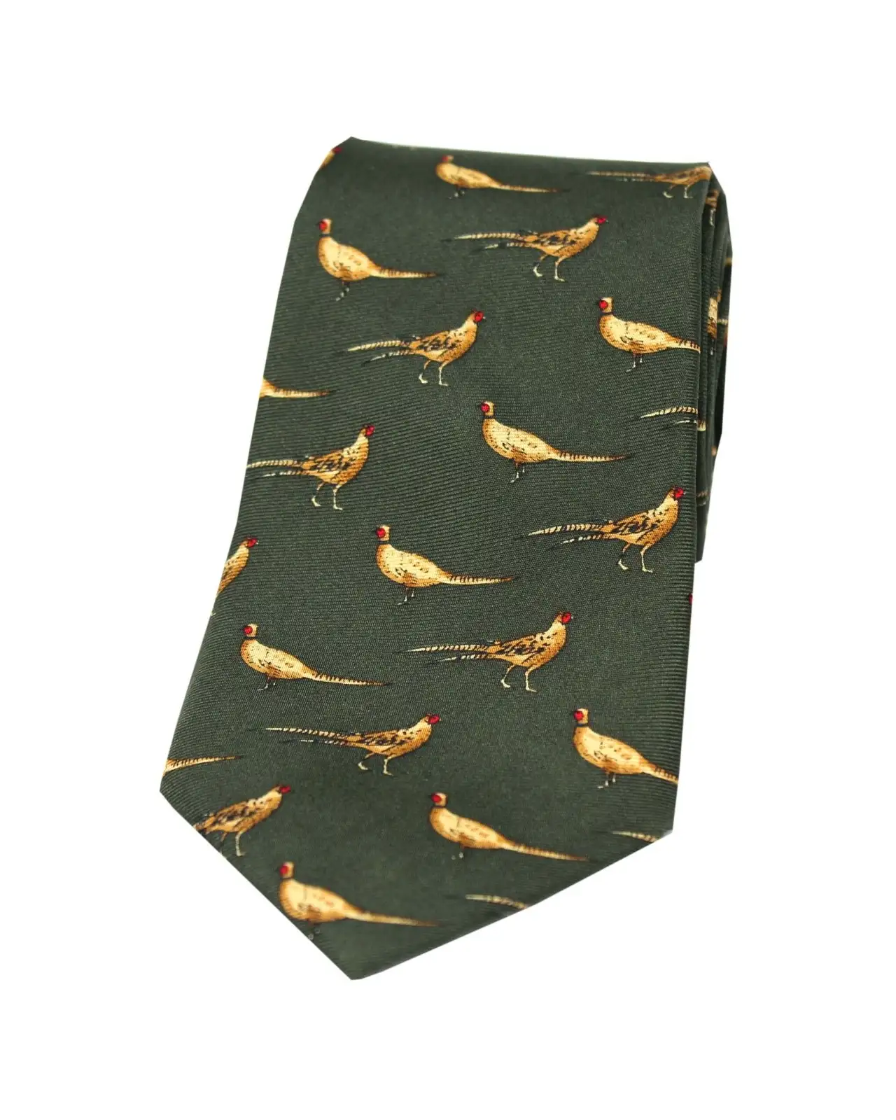Silk Ties Soprano Ties Soprano Standing Pheasants On Green Ground Country Silk Tie £23.00