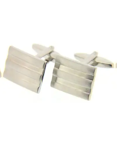 Cufflinks Soprano Ties Soprano Silver Coloured Rectangle Grill Cufflinks With Swivel Fitting £15.00