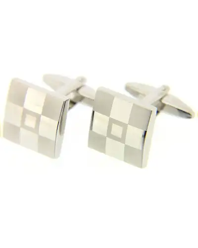 Cufflinks Soprano Ties Soprano Silver Coloured Frosted Square Cufflinks With Swivel Fitting £15.00