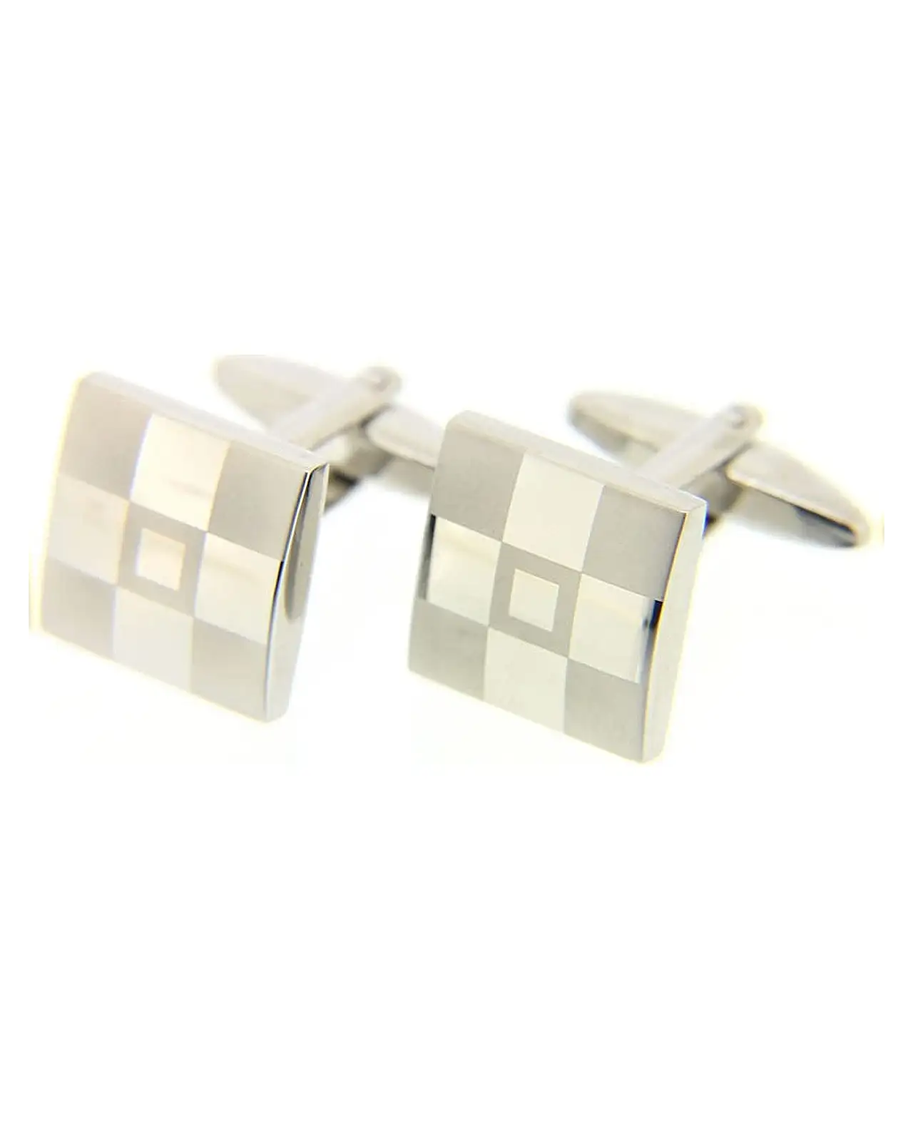 Cufflinks Soprano Ties Soprano Silver Coloured Frosted Square Cufflinks With Swivel Fitting £15.00