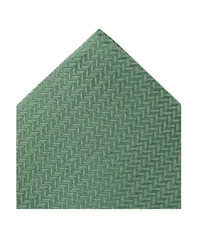 Soprano Duck Egg Green Herringbone Silk Hanky | Soprano Ties ST HANKWST7231 Silk Hankie