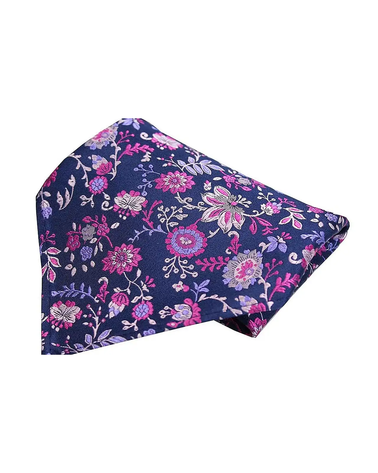 Pocket Square Soprano Ties Posh and Dandy Blue Purple Fuchsia Floral Luxury Silk Pocket Square £15.00