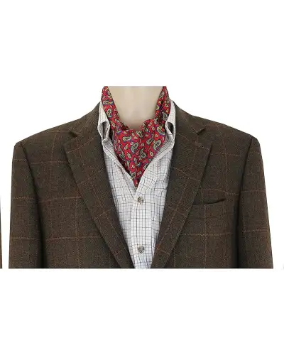 Paisley Cravats Soprano Ties Soprano Silk Red Paisley Twill Cravat £31.00