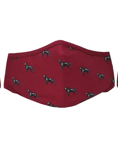 Face Masks Soprano Ties Wine With Black Labradors Washable And Reusable 100pc Cotton Face Mask £5.00