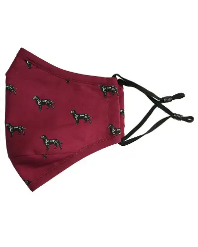 Face Masks Soprano Ties Wine With Black Labradors Washable And Reusable 100pc Cotton Face Mask £5.00