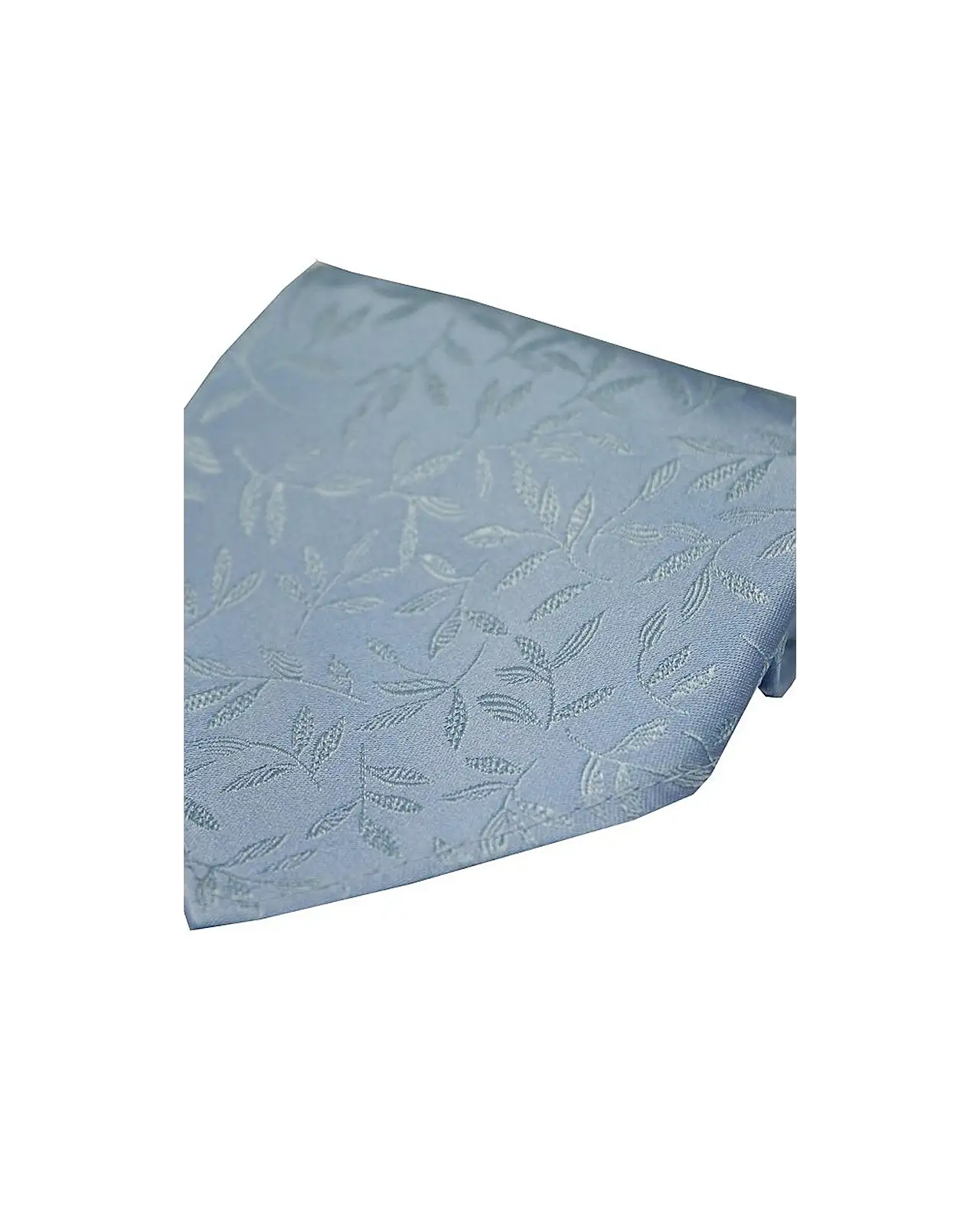 Pocket Square Soprano Ties Soprano Sky Blue Jaquard Leaf Patterned Silk Handkerchief £15.00