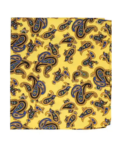 Pocket Square Soprano Ties Soprano Gold Ground Large Paisley Design Pocket Square £15.00