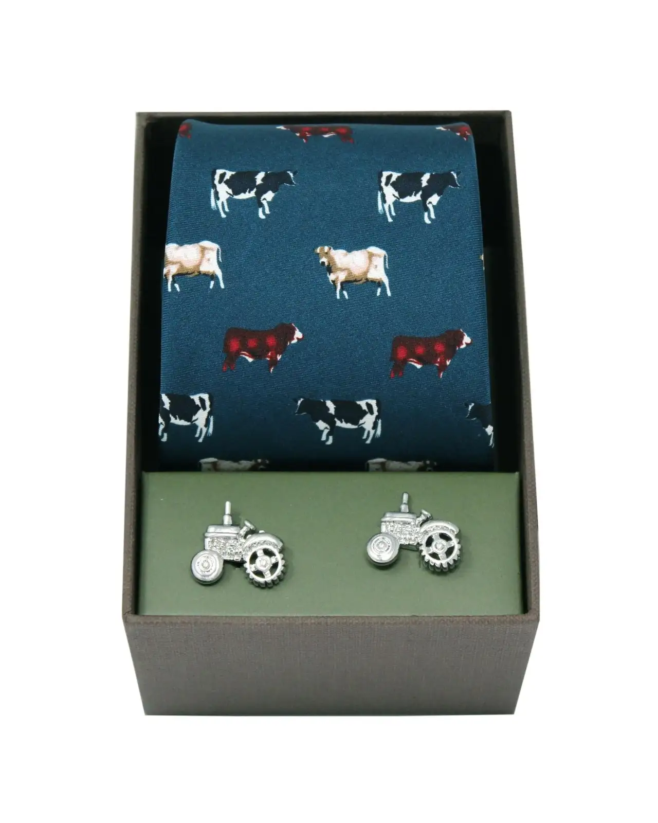 Gift Sets Soprano Ties Soprano Navy Breed Of Cows Silk Tie Cufflink Gift Set £40.00