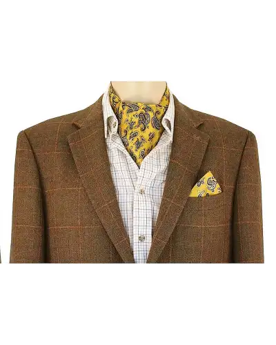 Paisley Cravats Soprano Ties Soprano Silk Twill Gold Paisley Cravat £31.00