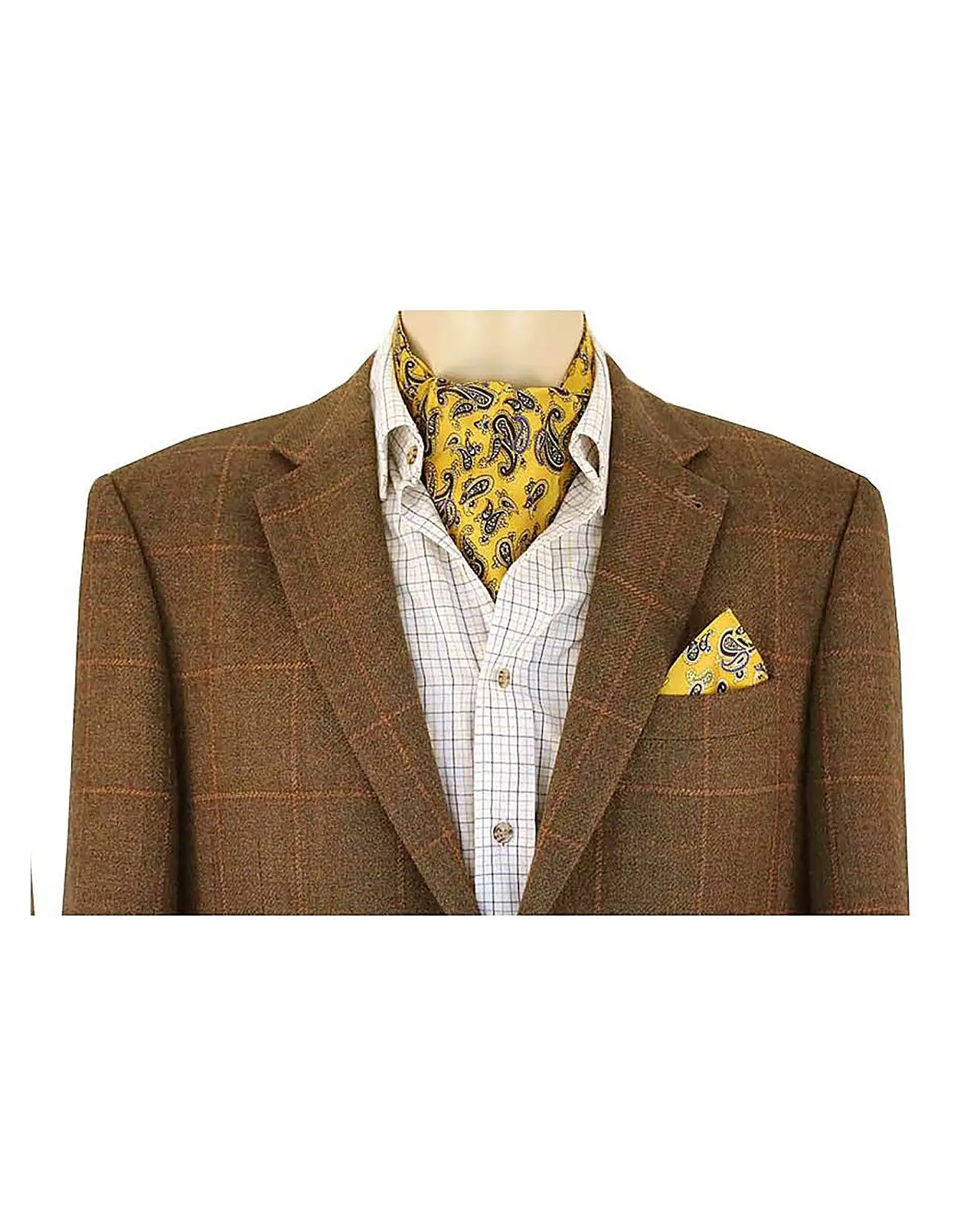Paisley Cravats Soprano Ties Soprano Silk Twill Gold Paisley Cravat £31.00