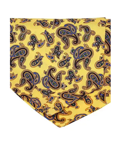 Paisley Cravats Soprano Ties Soprano Silk Twill Gold Paisley Cravat £31.00