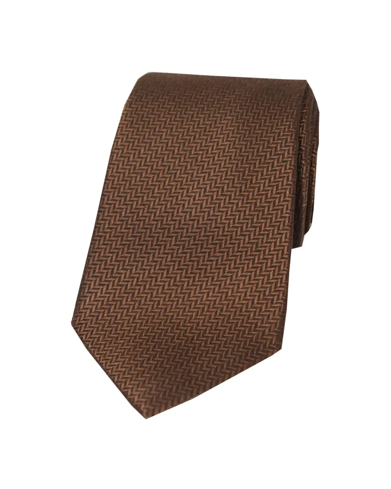 Silk Ties Soprano Ties Soprano Brown Herringbone Silk Tie £24.00
