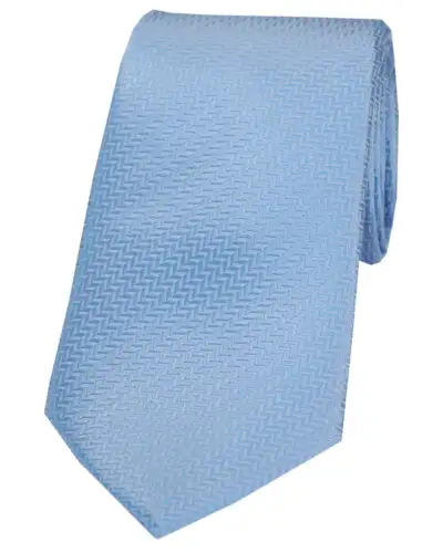 Silk Ties Soprano Ties Soprano Sky Blue Herringbone Silk Tie £24.00