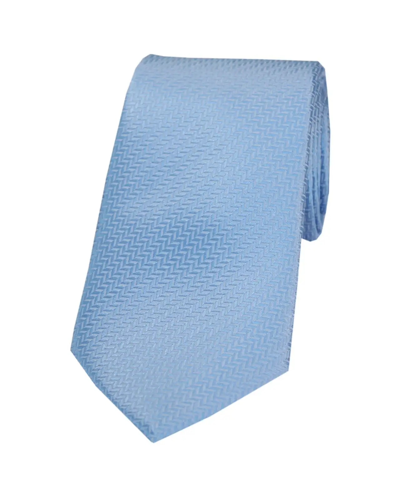 Silk Ties Soprano Ties Soprano Sky Blue Herringbone Silk Tie £24.00