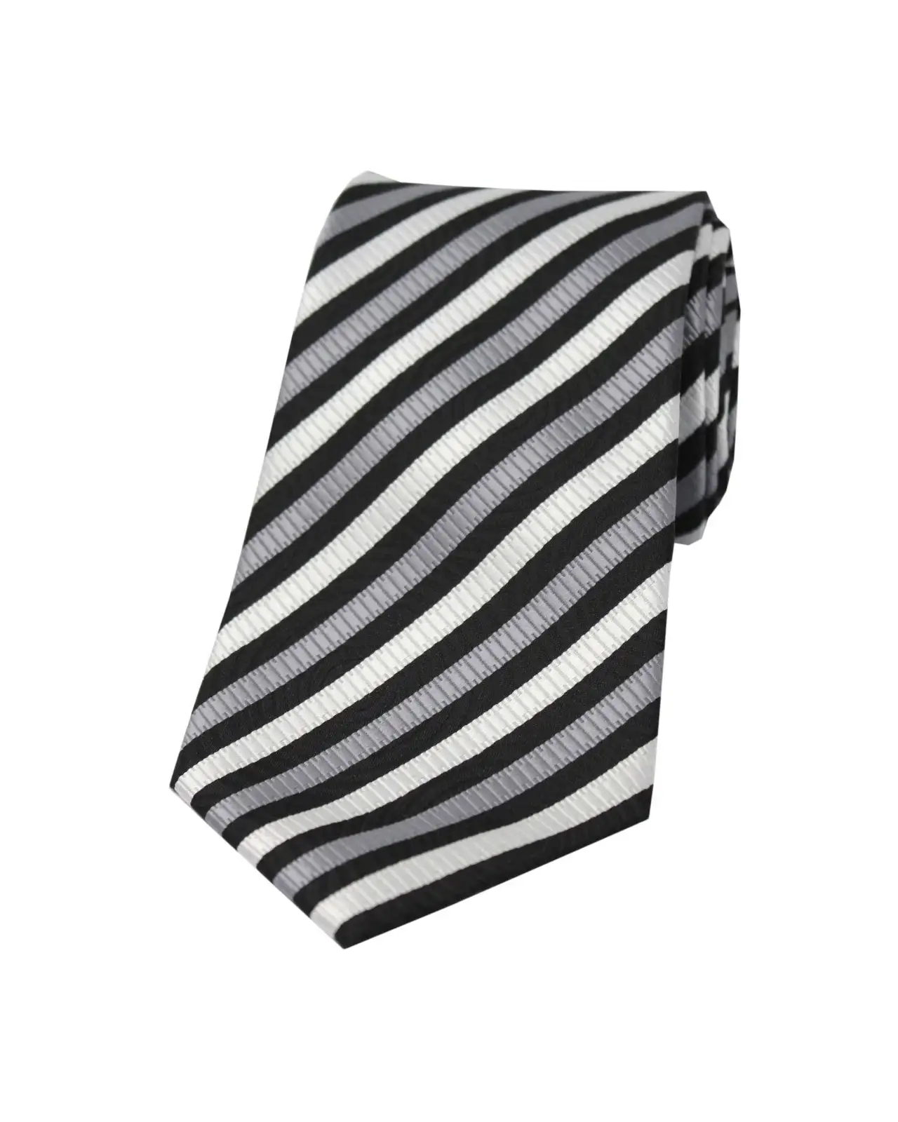 Polyester Ties Soprano Ties Soprano Grey And White Striped Polyester Tie £15.00